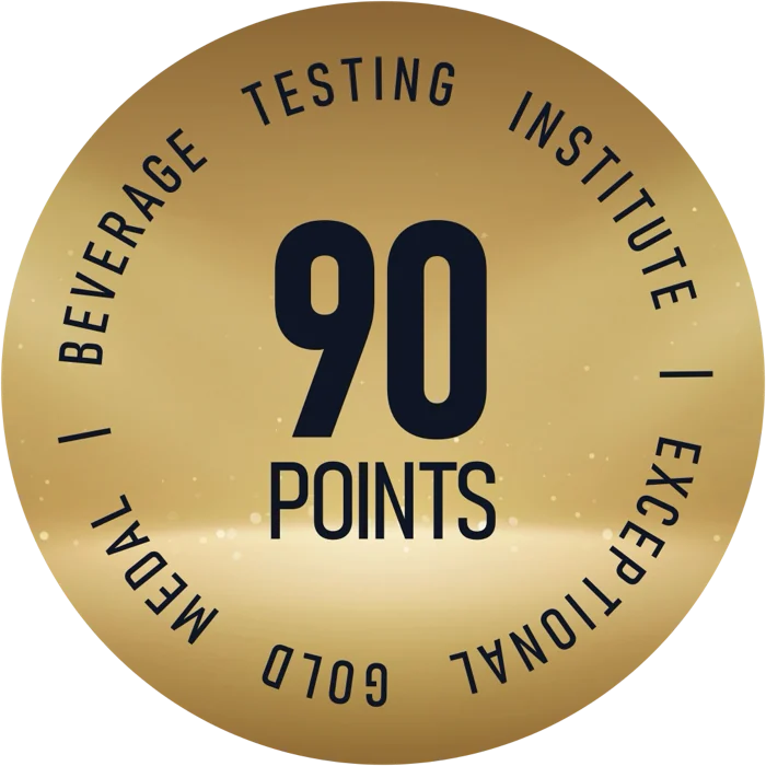 Beverage Testing Institute gold medal, 90 points